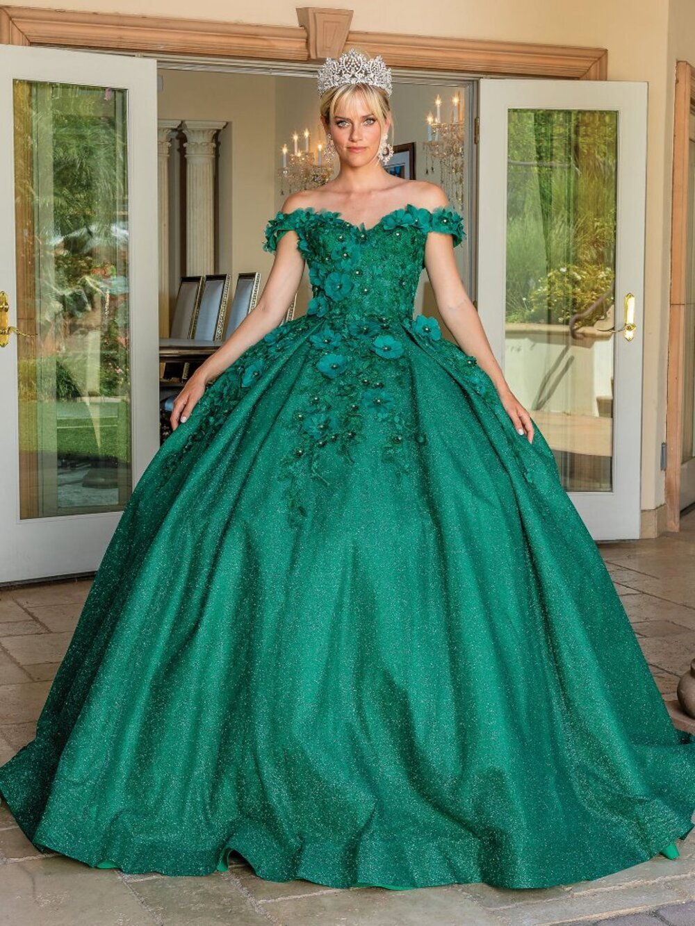 NEW HUNTER-GREEN Evening Gown Floor Length Formal Elegant Stunning 1527